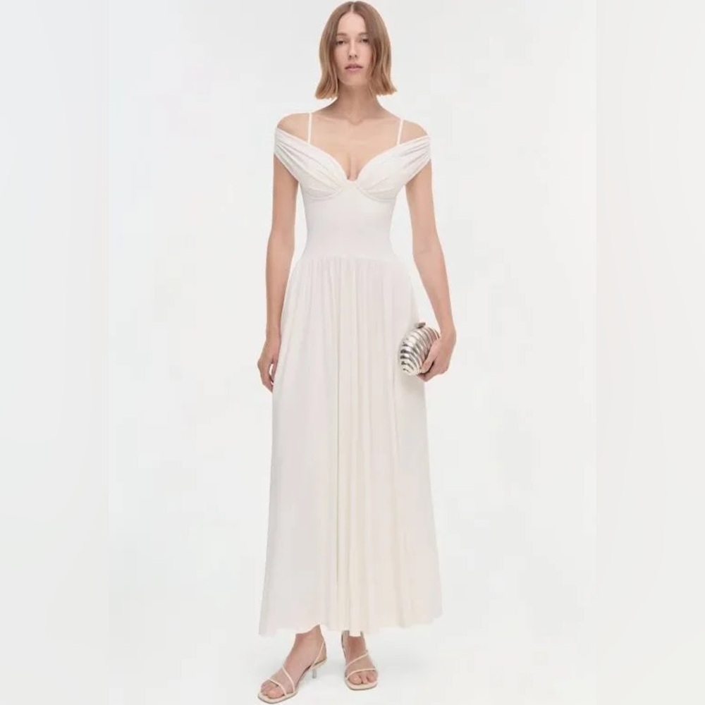 Simkhai Amarantha Off-the-shoulder Jersey Maxi
